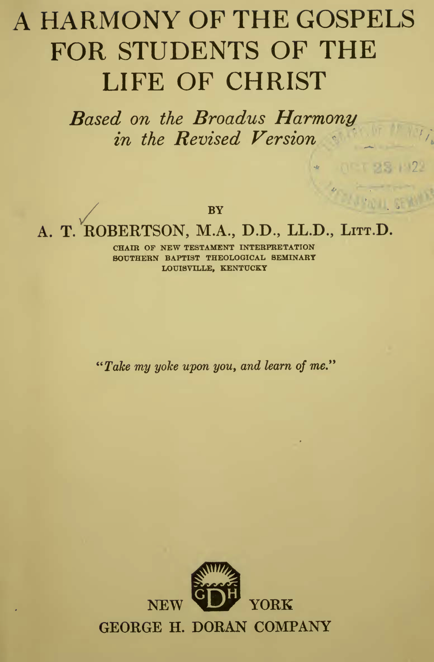 harmony-title-page - Enduring Word (Chinese Version)